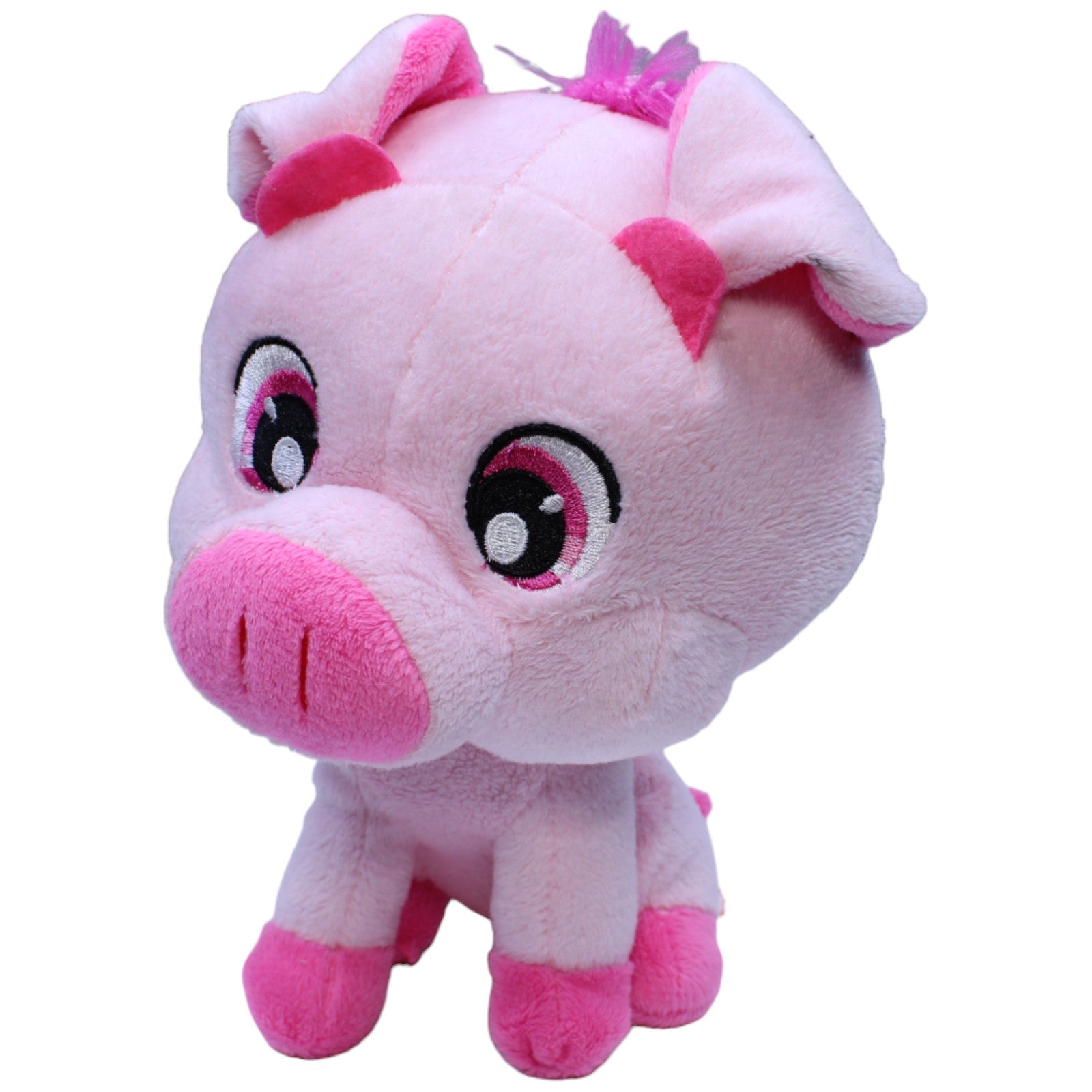 1236361 Chris Toys Süßes Schwein mit pinken Haaren Kuscheltier Kumpel Leo Gebraucht