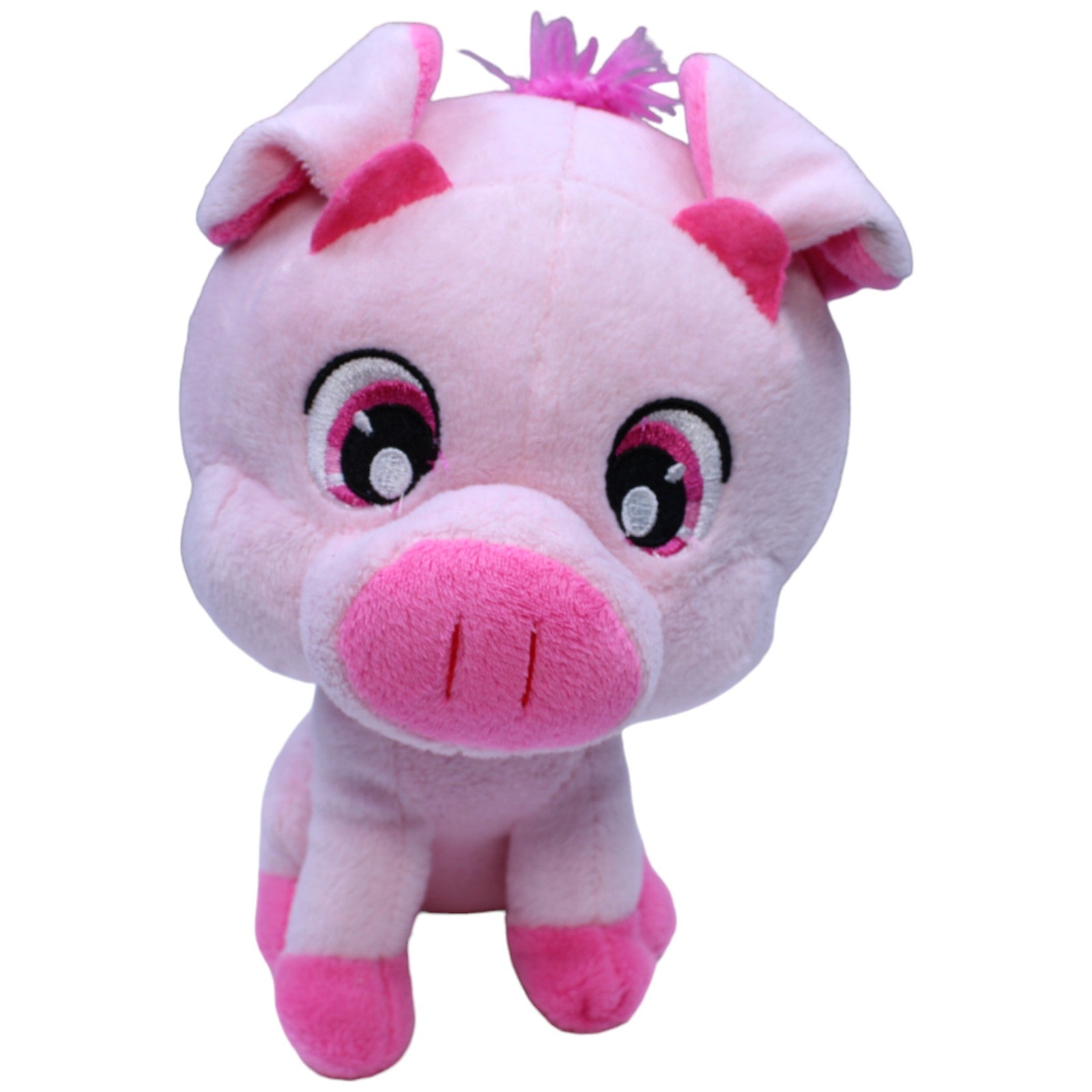 1236361 Chris Toys Süßes Schwein mit pinken Haaren Kuscheltier Kumpel Leo Gebraucht