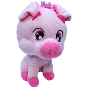 1236361 Chris Toys Süßes Schwein mit pinken Haaren Kuscheltier Kumpel Leo Gebraucht