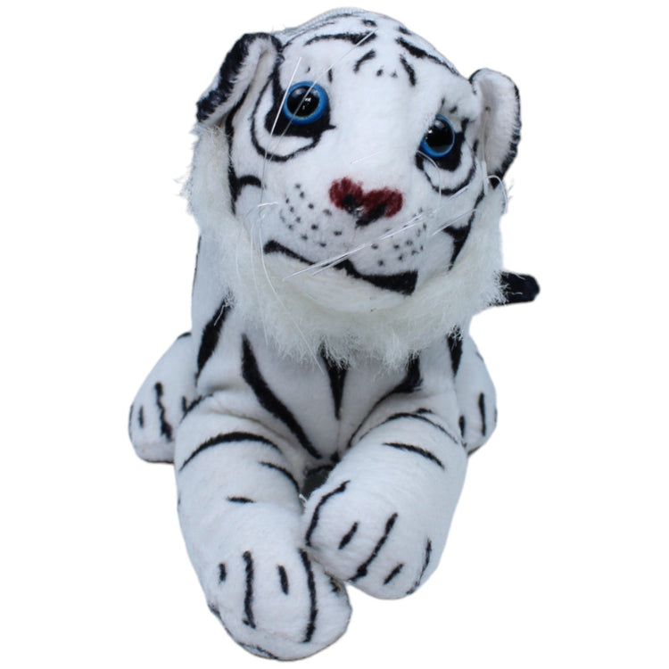 1236369 Braun Plüschwaren Weißer Tiger mit Styroporkopf, liegend Kuscheltier Kumpel Leo Bär Gebraucht Teddy