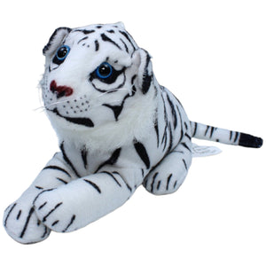 1236369 Braun Plüschwaren Weißer Tiger mit Styroporkopf, liegend Kuscheltier Kumpel Leo Bär Gebraucht Teddy