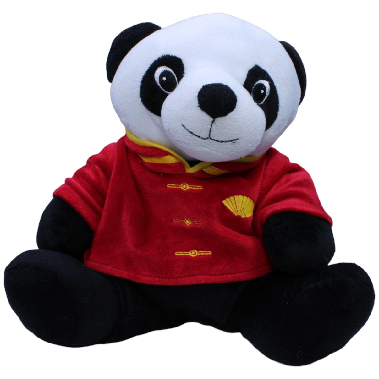 1236371 Fortune Sun Enterprise Panda mit Kung Fu Kleidung, sitzend Kuscheltier Kumpel Leo Gebraucht