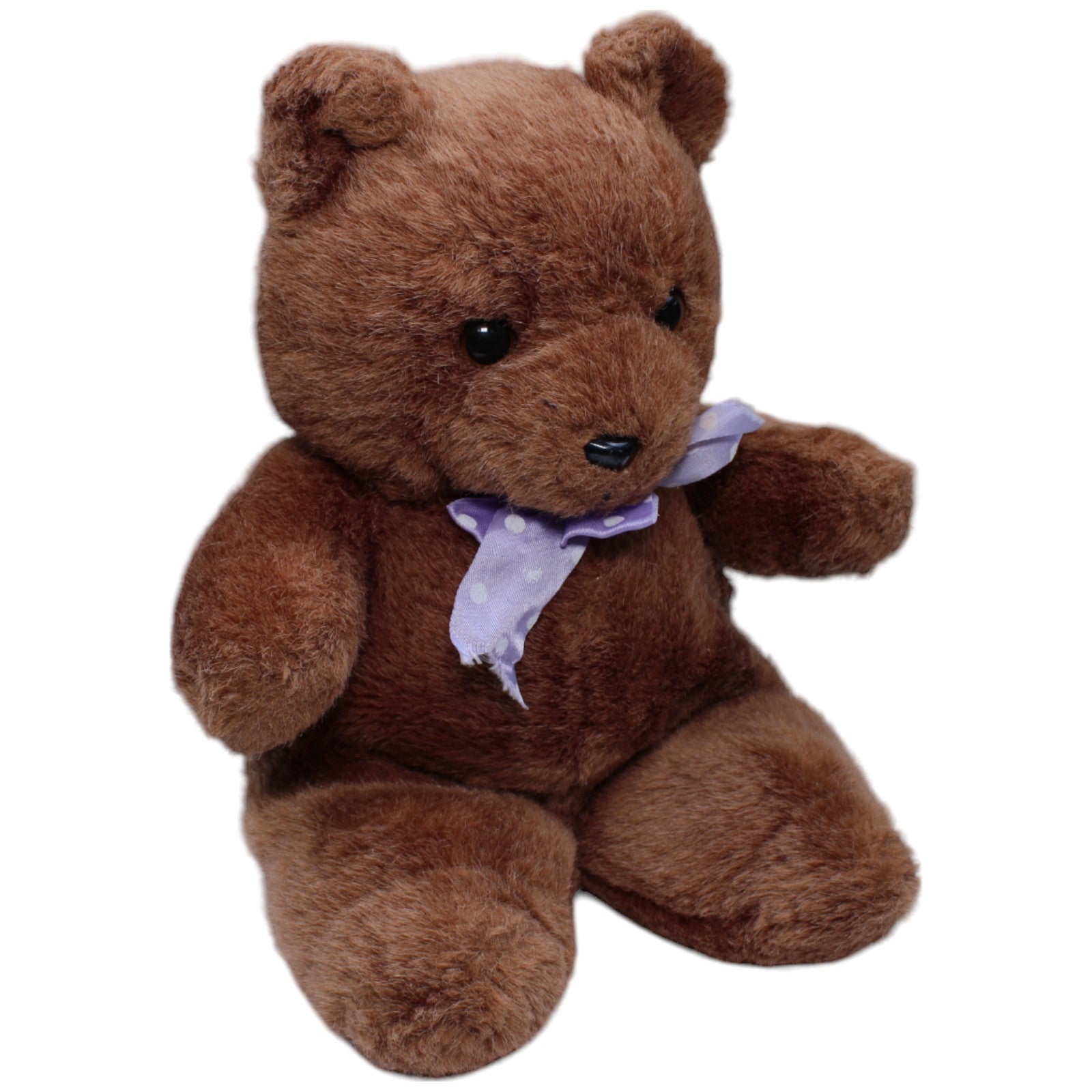 1236382 Unbekannt Schöner brauner Teddybär mit lila Schleife Kuscheltier Kumpel Leo Bär Gebraucht Teddy