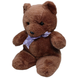 1236382 Unbekannt Schöner brauner Teddybär mit lila Schleife Kuscheltier Kumpel Leo Bär Gebraucht Teddy