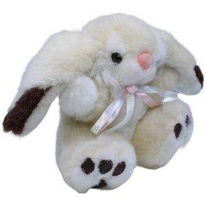 1236384 Unbekannt Hübscher weißer Hase mit Schleife Kuscheltier Kumpel Leo Gebraucht Kaninchen