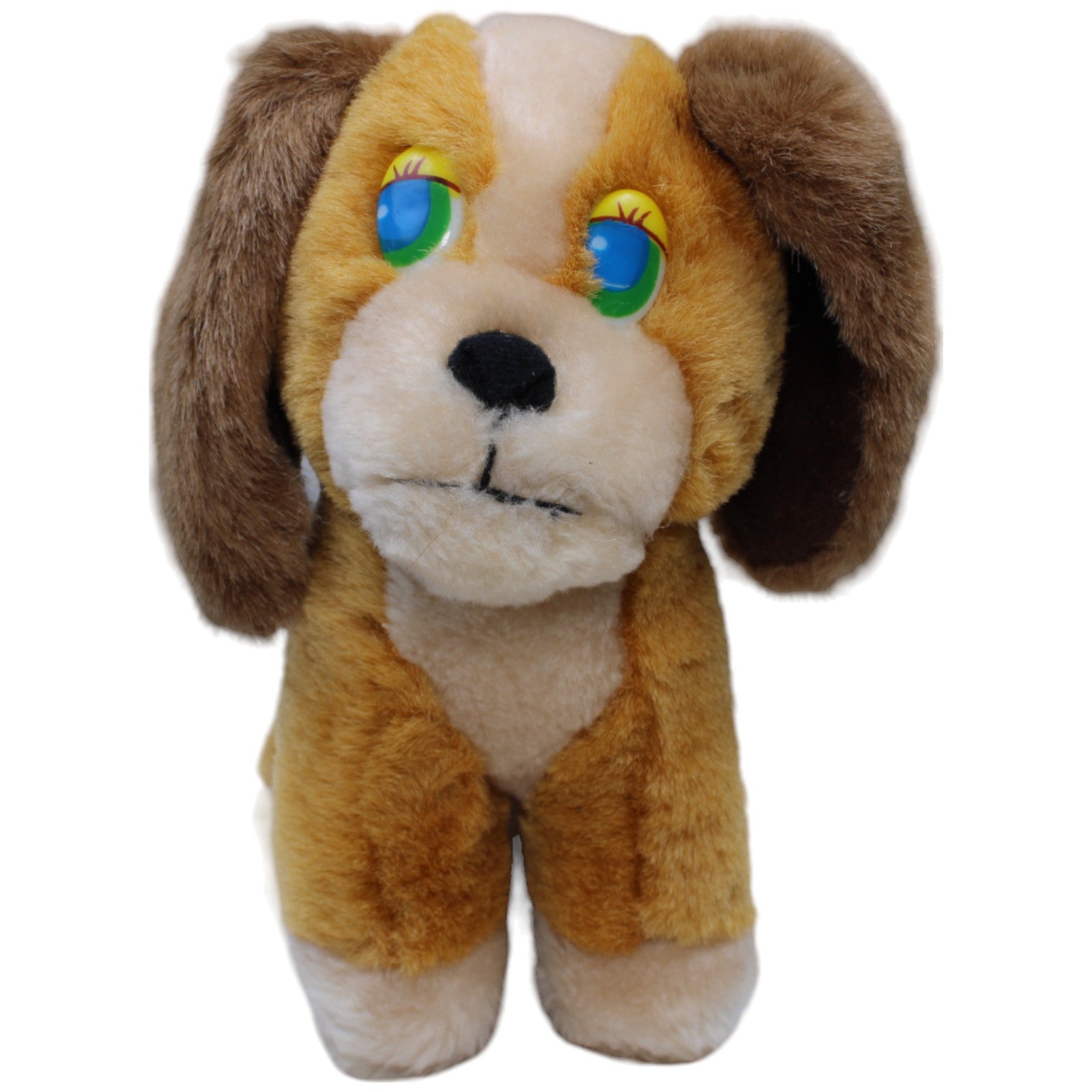 1236398 Unbekannt Vintage Hund mit bunten Augen Kuscheltier Kumpel Leo Gebraucht Hund Vintage