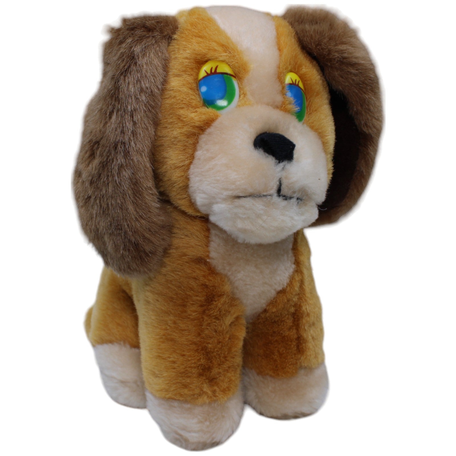 1236398 Unbekannt Vintage Hund mit bunten Augen Kuscheltier Kumpel Leo Gebraucht Hund Vintage