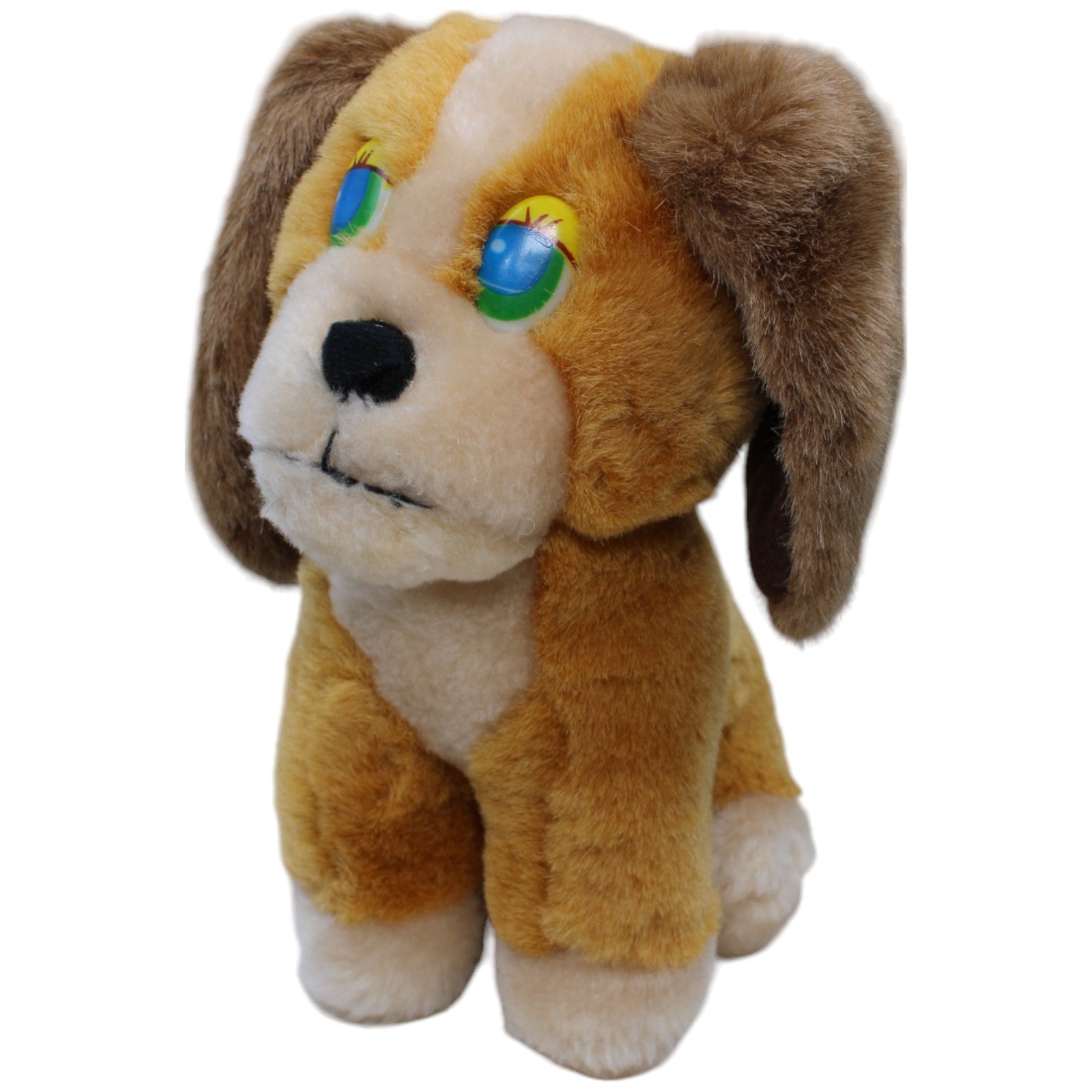 1236398 Unbekannt Vintage Hund mit bunten Augen Kuscheltier Kumpel Leo Gebraucht Hund Vintage