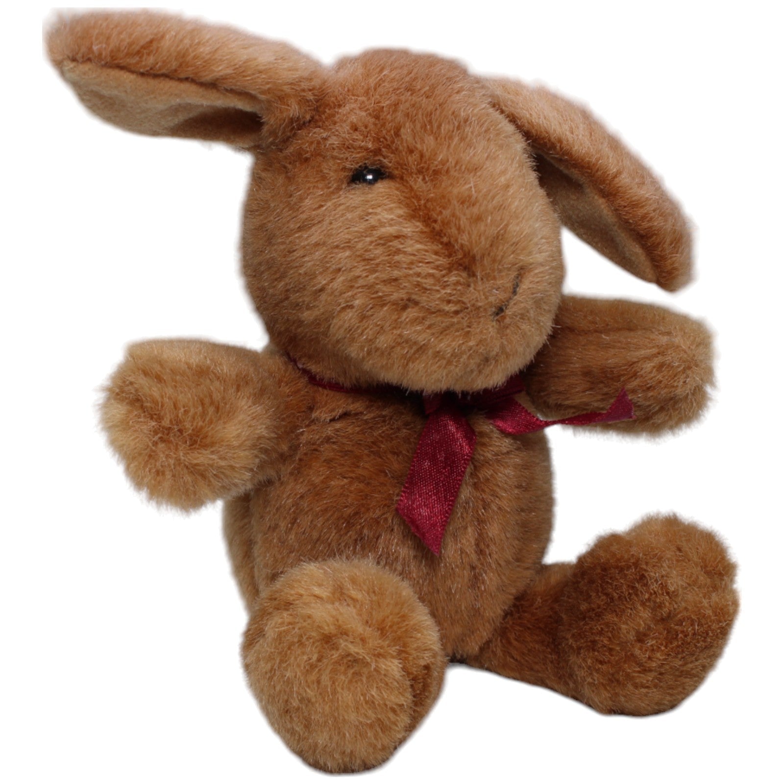 1236399 Unbekannt Süßer brauner Hase mit Schleife Kuscheltier Kumpel Leo Gebraucht Kaninchen Ostern