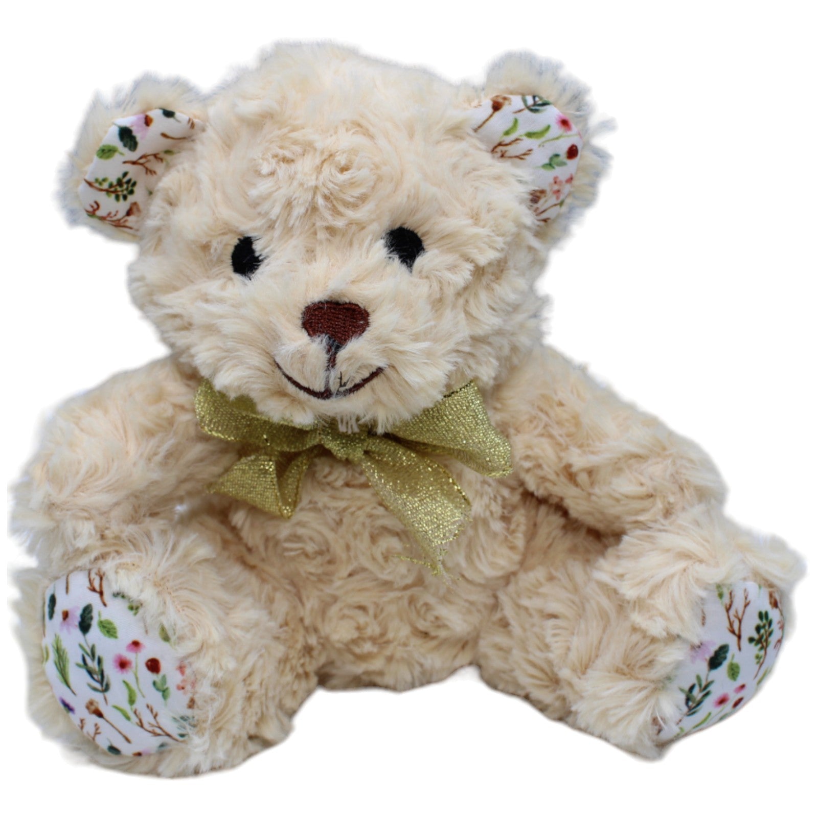 1236412 PLDZ Süßer Teddybär mit Blumen an Ohren und Füßen Kuscheltier Kumpel Leo Bär Gebraucht Teddy