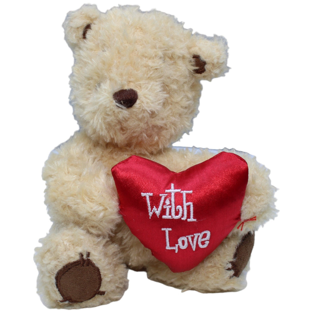 1236421 Tesco Stores Cuddle me, Teddybär mit Herz " With Love " Kuscheltier Kumpel Leo Bär Gebraucht Teddy