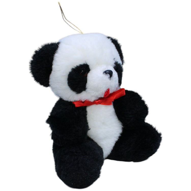 1236423 EBRA - GmbH Vintage Panda Bär mit roter Schleife Kuscheltier Kumpel Leo Bär Gebraucht Teddy