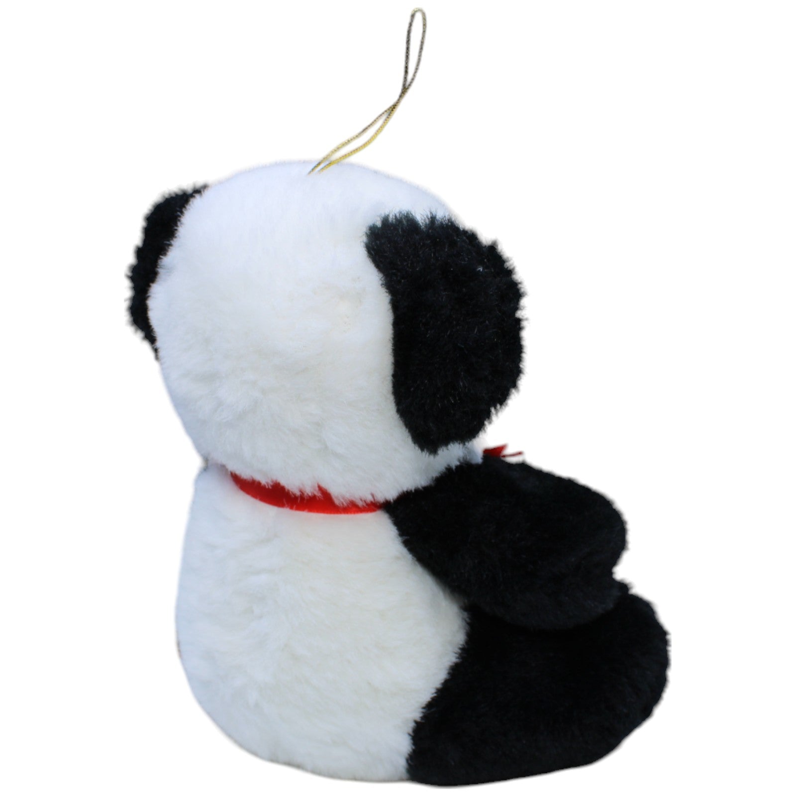 1236423 EBRA - GmbH Vintage Panda Bär mit roter Schleife Kuscheltier Kumpel Leo Bär Gebraucht Teddy