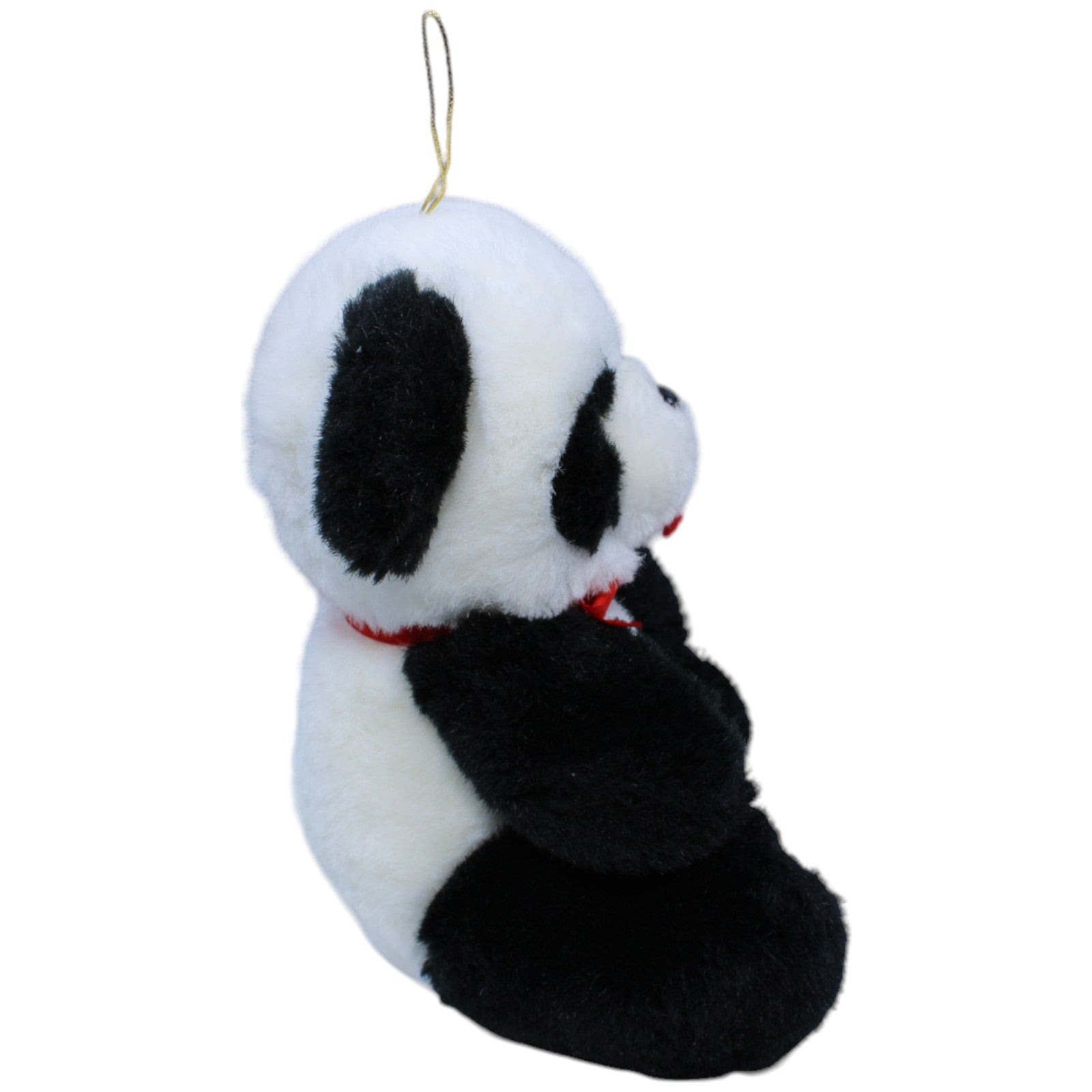 1236423 EBRA - GmbH Vintage Panda Bär mit roter Schleife Kuscheltier Kumpel Leo Bär Gebraucht Teddy