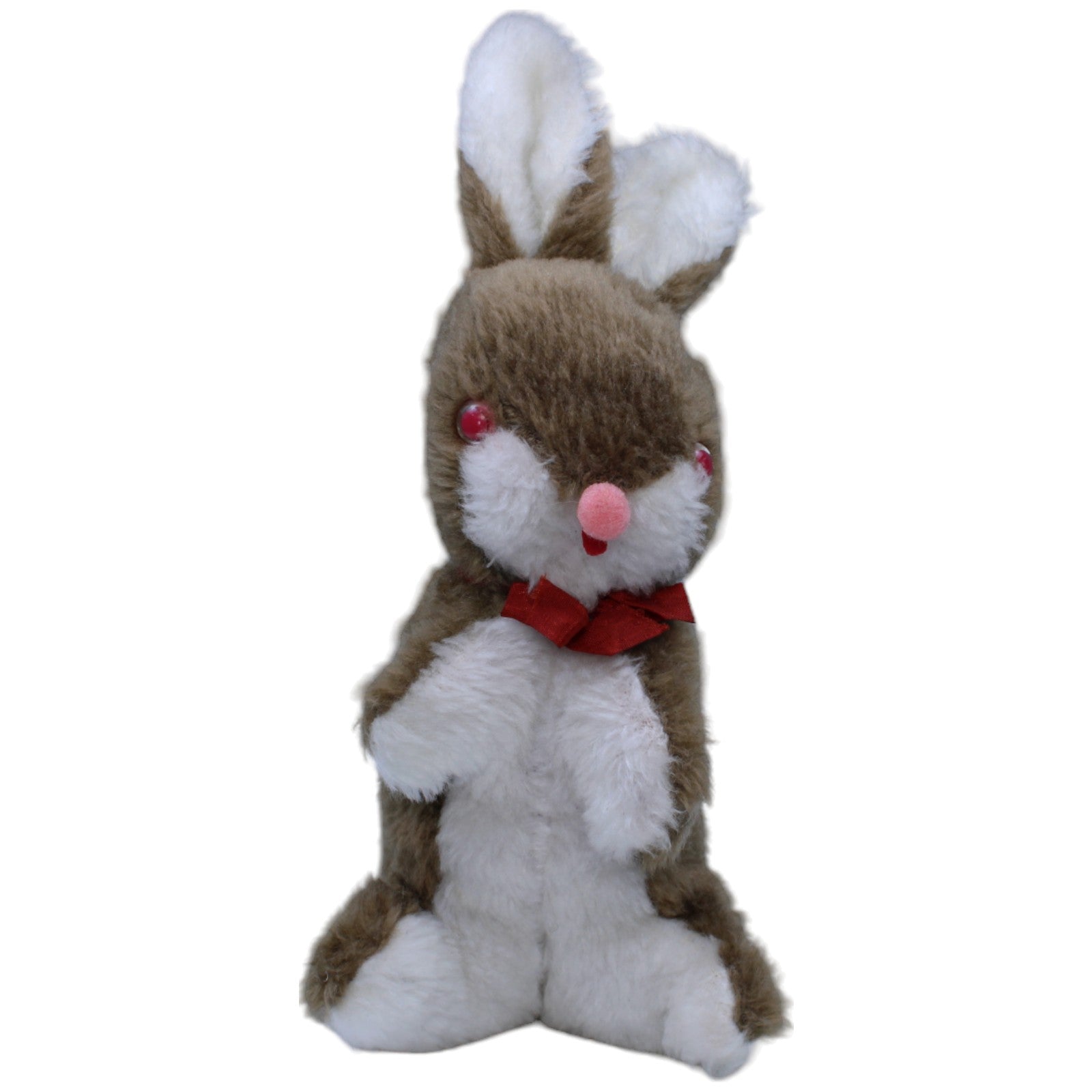 1236425 Unbekannt Vintage Hase mit roten Augen, sitzend Kuscheltier Kumpel Leo Gebraucht Kaninchen Ostern