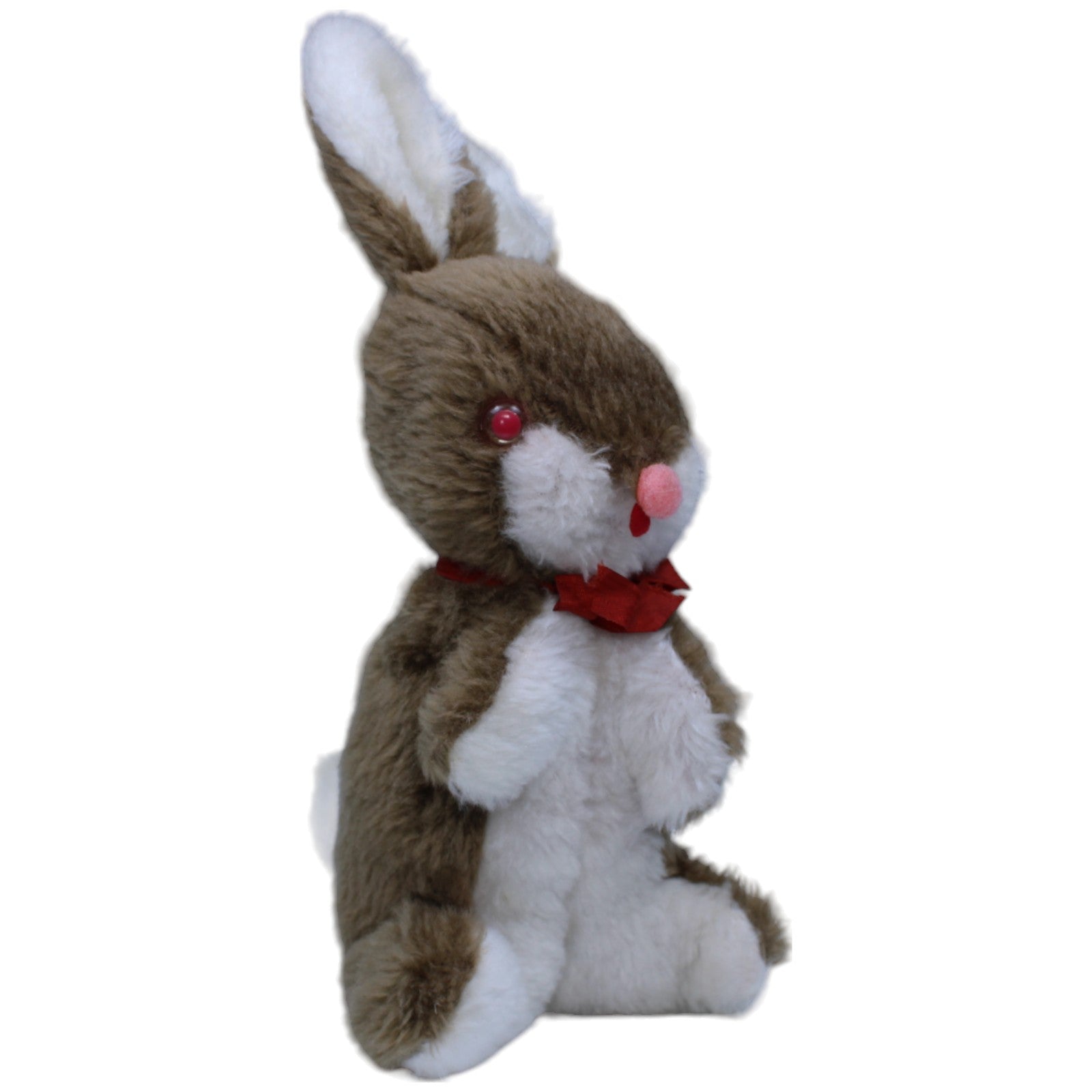 1236425 Unbekannt Vintage Hase mit roten Augen, sitzend Kuscheltier Kumpel Leo Gebraucht Kaninchen Ostern