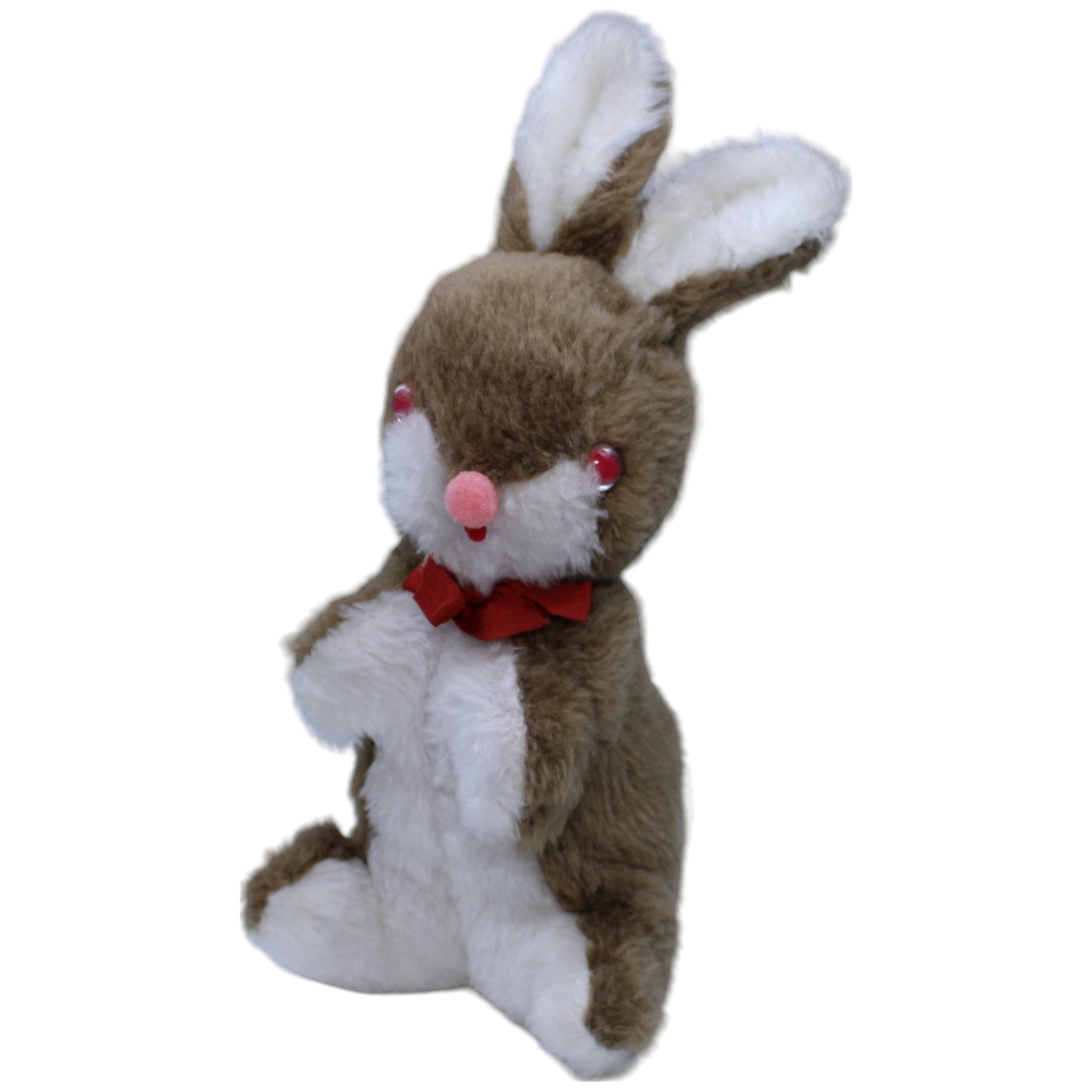 1236425 Unbekannt Vintage Hase mit roten Augen, sitzend Kuscheltier Kumpel Leo Gebraucht Kaninchen Ostern