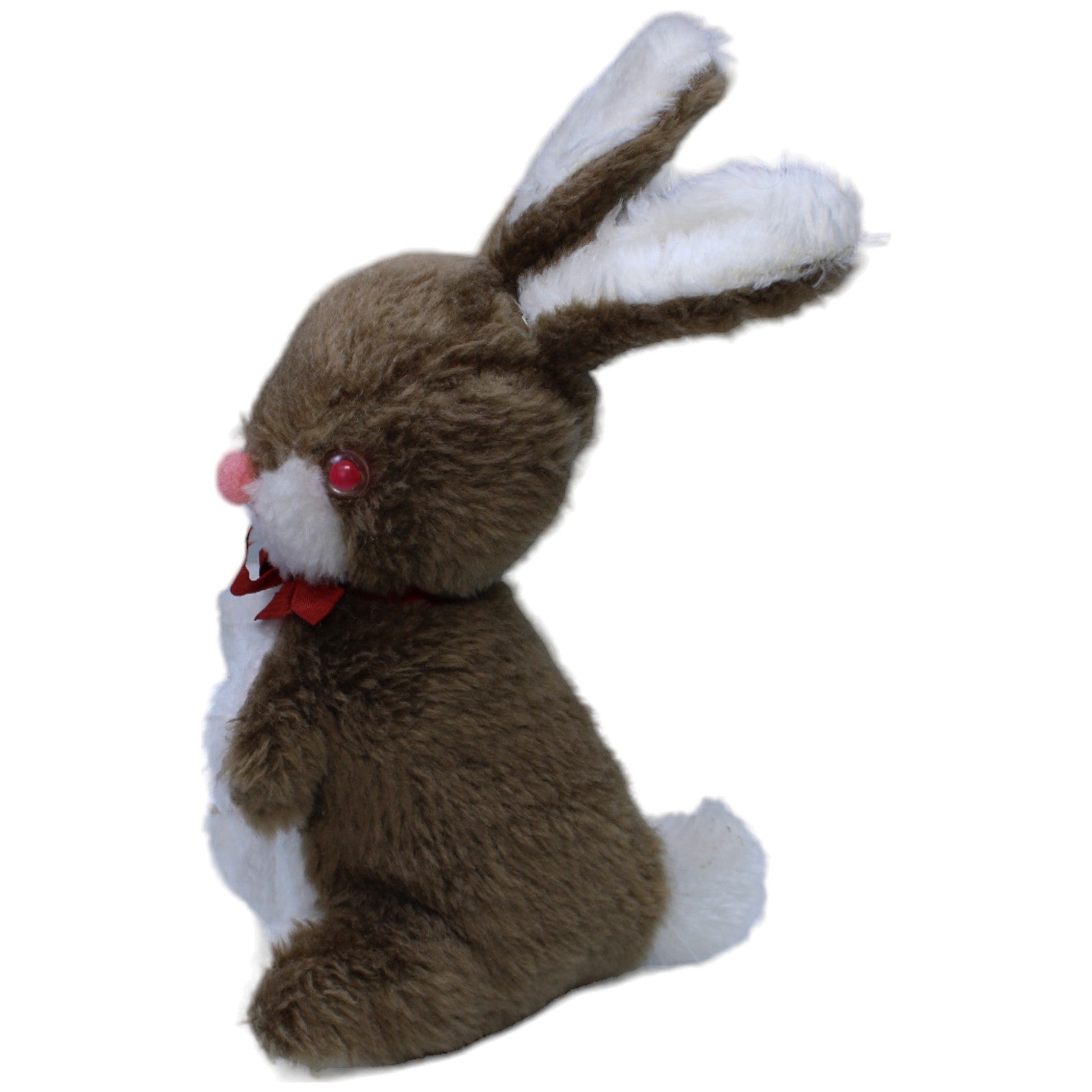 1236425 Unbekannt Vintage Hase mit roten Augen, sitzend Kuscheltier Kumpel Leo Gebraucht Kaninchen Ostern