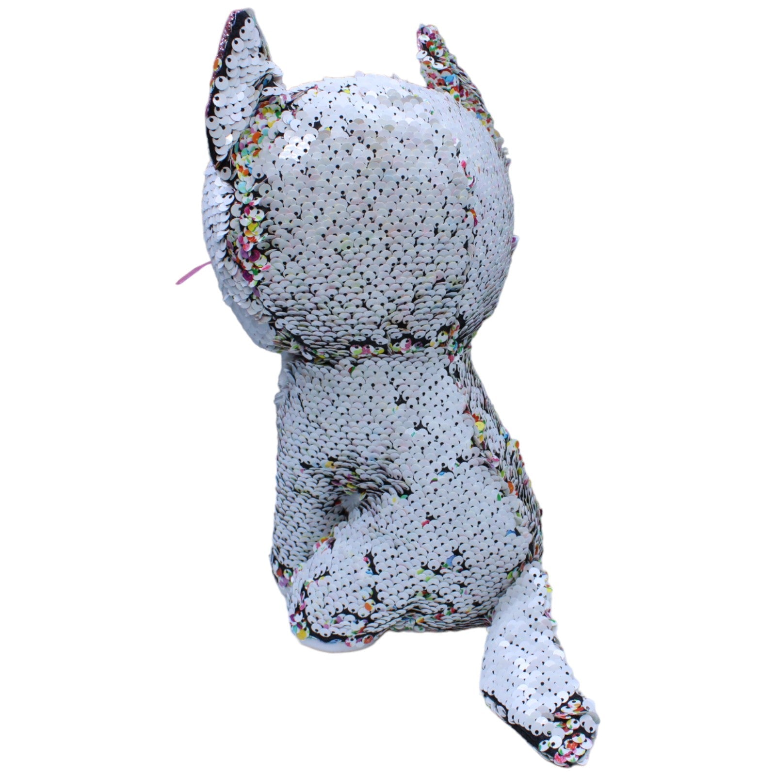 1236428 TY Pailletten Katze, Confetti Kuscheltier Kumpel Leo Gebraucht Glubschi