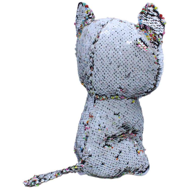 1236428 TY Pailletten Katze, Confetti Kuscheltier Kumpel Leo Gebraucht Glubschi