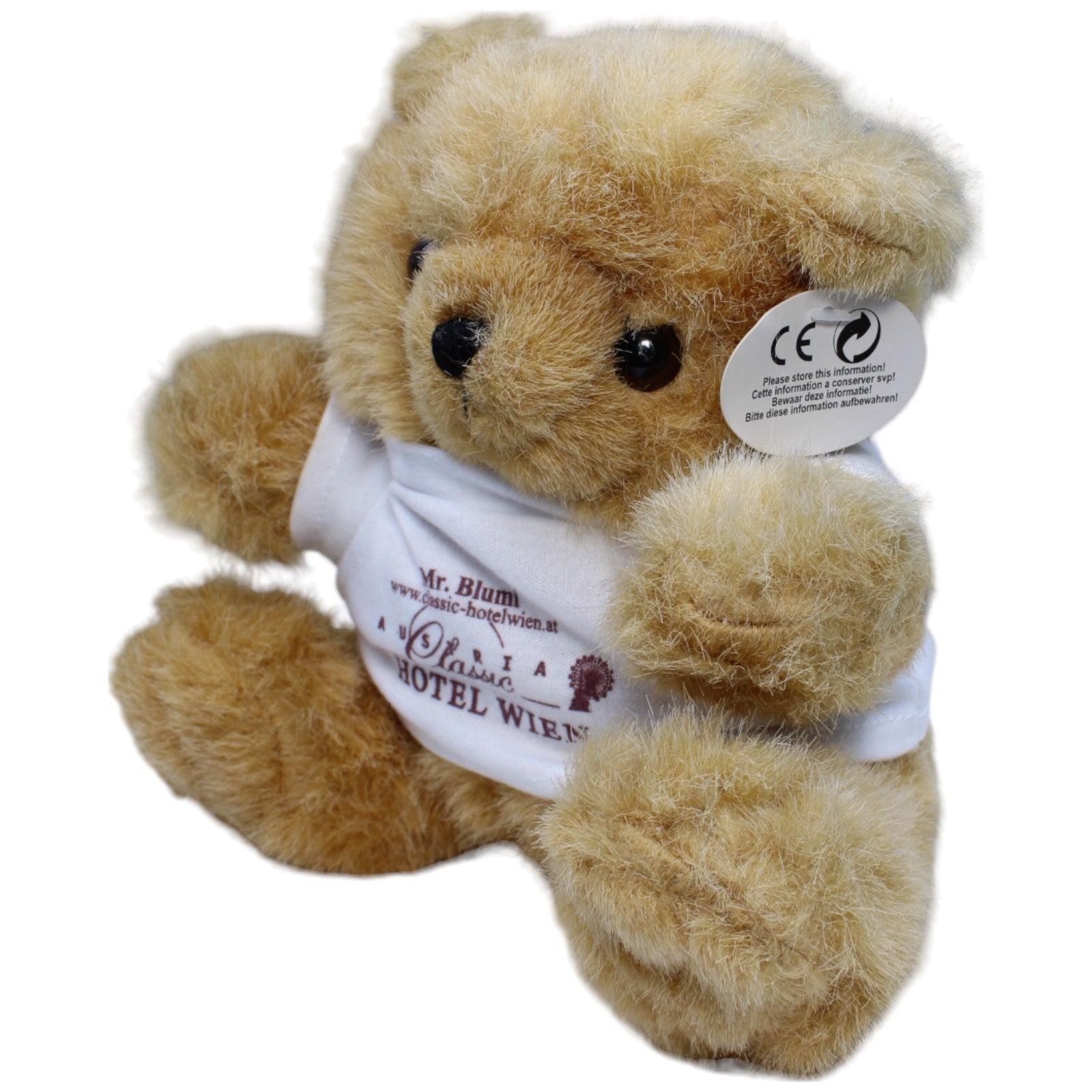 1236443 JKS Classic Hotel Wien, Mr. Blumi Teddybär Kuscheltier Kumpel Leo Bär neu Teddy