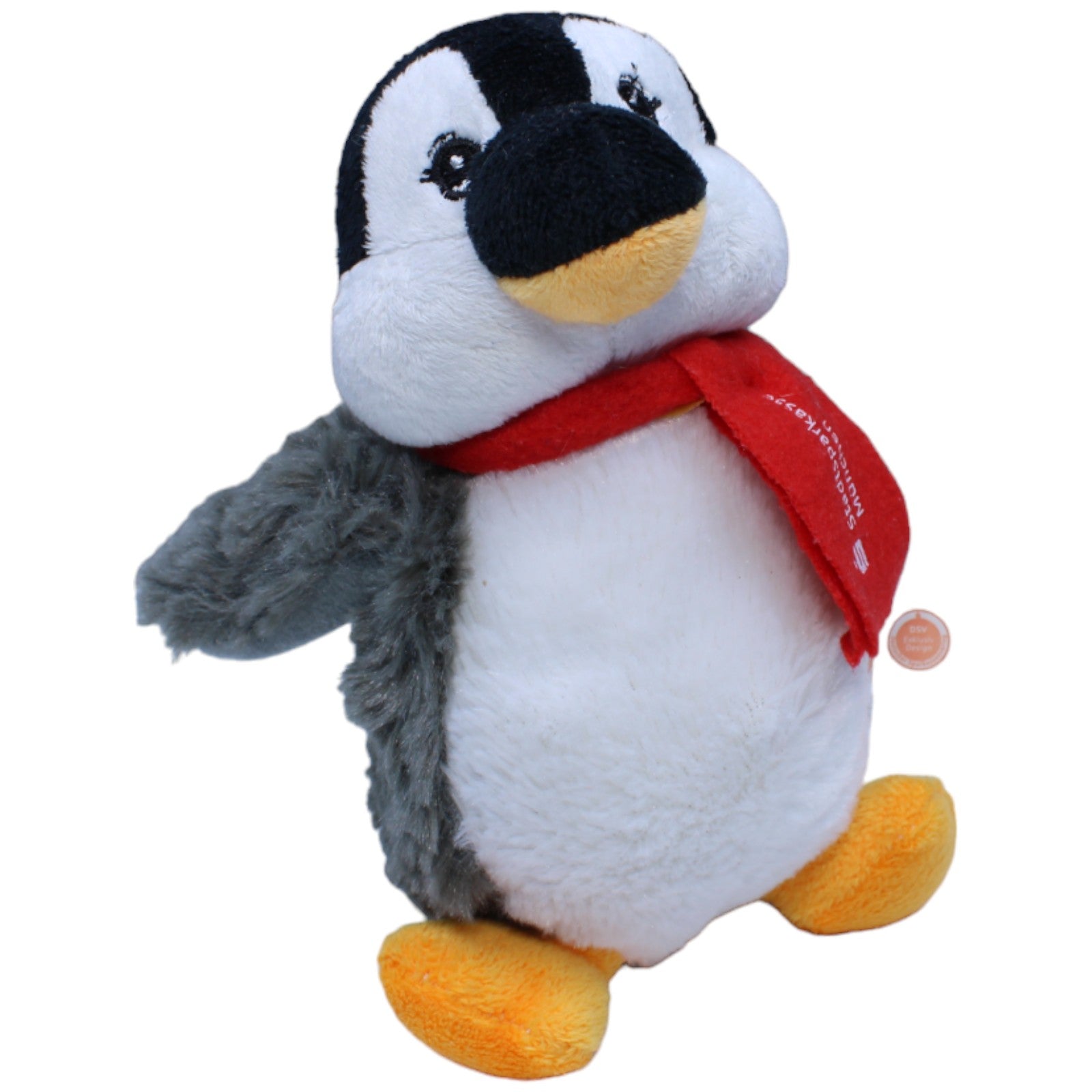 1236451 ESCHA Stadtsparkasse München, Pinguin mit Schal Kuscheltier Kumpel Leo Gebraucht