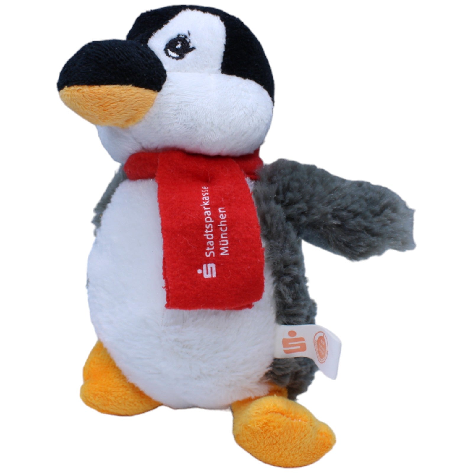 1236451 ESCHA Stadtsparkasse München, Pinguin mit Schal Kuscheltier Kumpel Leo Gebraucht