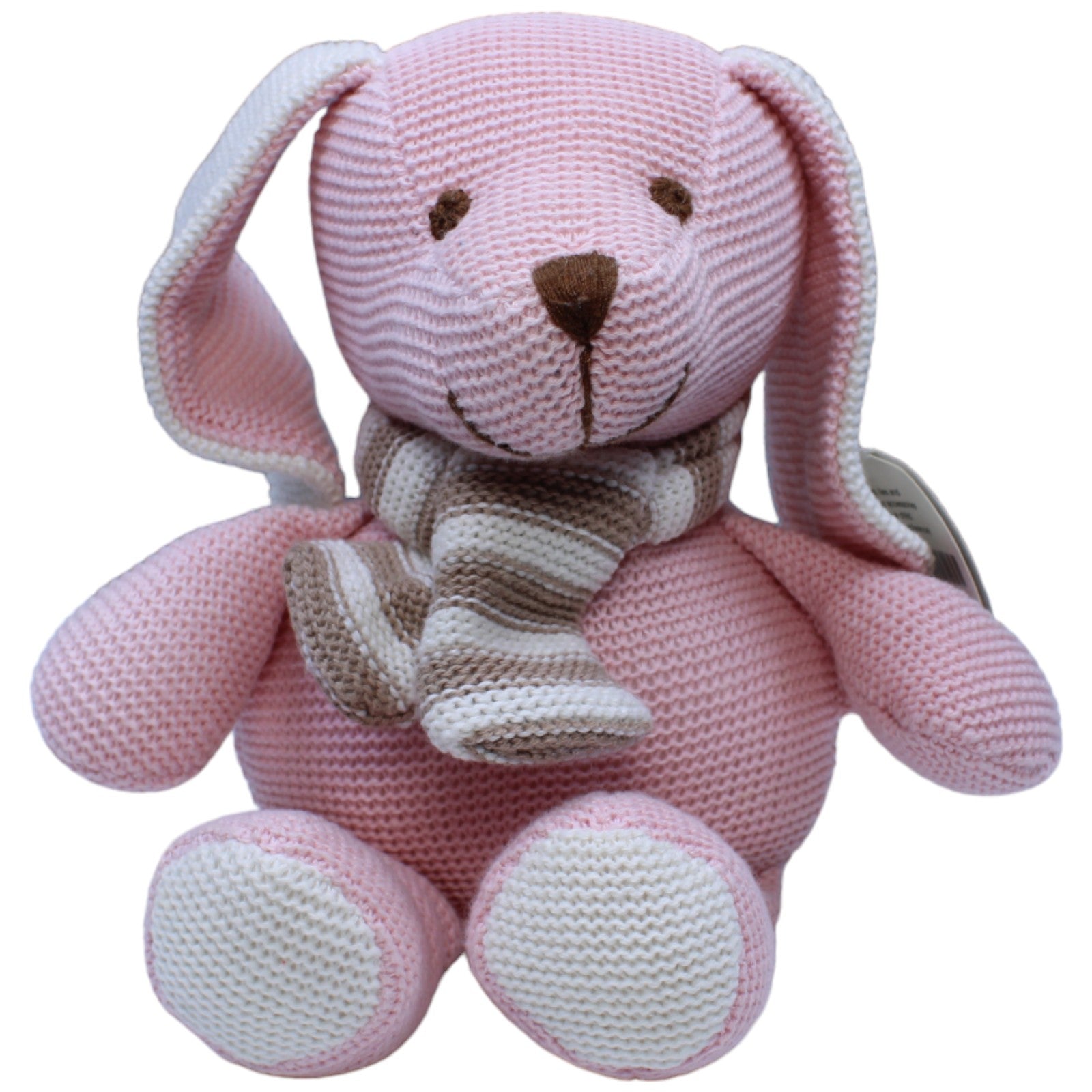 1236454 Sportswift Ltd Tiny Treasures, Pinker Hase in Häkel - Optik Kuscheltier Kumpel Leo Kaninchen neu