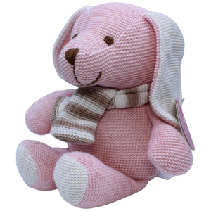 1236454 Sportswift Ltd Tiny Treasures, Pinker Hase in Häkel - Optik Kuscheltier Kumpel Leo Kaninchen neu