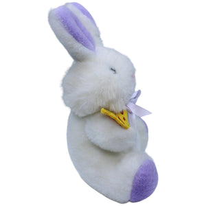 1236463 DAN - DEE INTERNATIONAL LIMITED Weißer Hase mit Schmetterling und lila Ohren Kuscheltier Kumpel Leo Gebraucht Kaninchen Osterhase