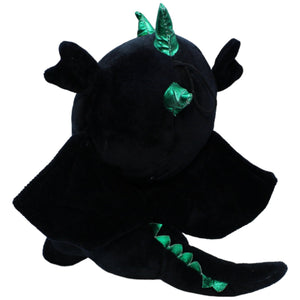 1236465 FLOTI Flos Toys, Süßer Drache schwarz - grün Kuscheltier Kumpel Leo Gebraucht Märchen