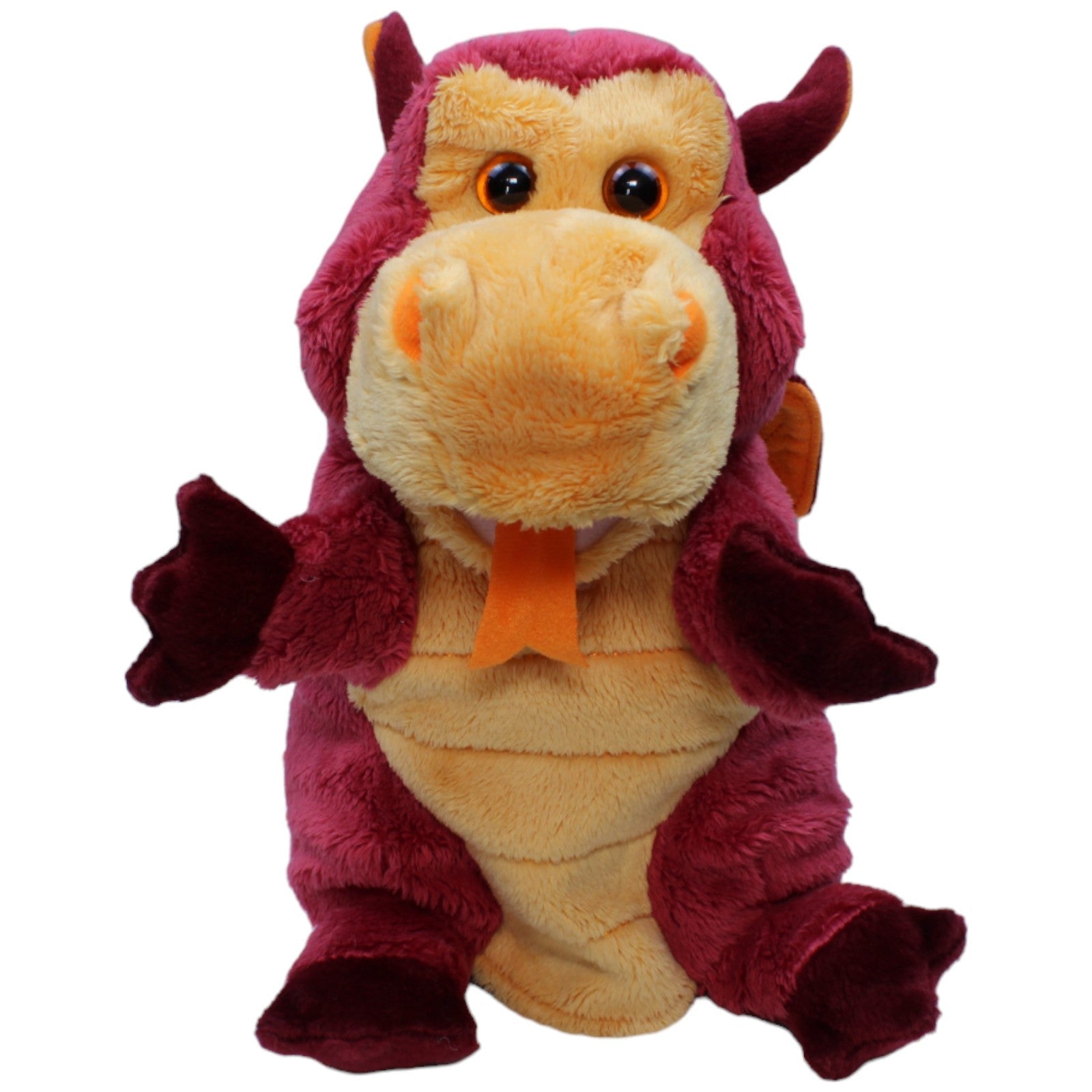 1236513 Trudi Drachen Handpuppe, rot - orange Handpuppe Kumpel Leo Gebraucht