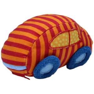 1236515 Sigikid Auto mit Quietscher, orange Plüschfigur Kumpel Leo Gebraucht