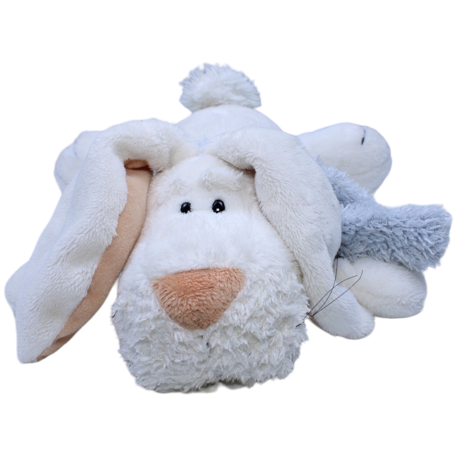 1236532 NICI Weißer Hase, liegend Kuscheltier Kumpel Leo Gebraucht