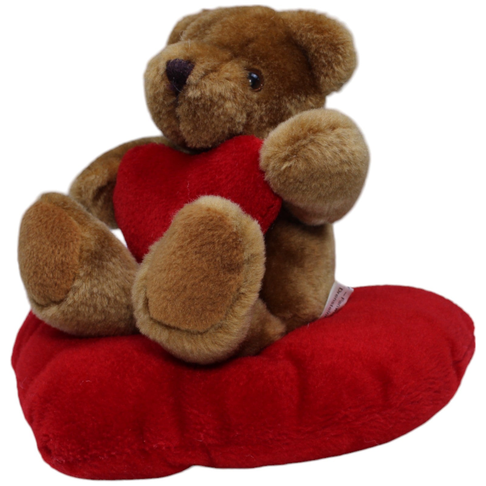 1236566 Brameier Fanworld Teddybär mit Herz, sitzend auf Herz Kuscheltier Kumpel Leo Gebraucht