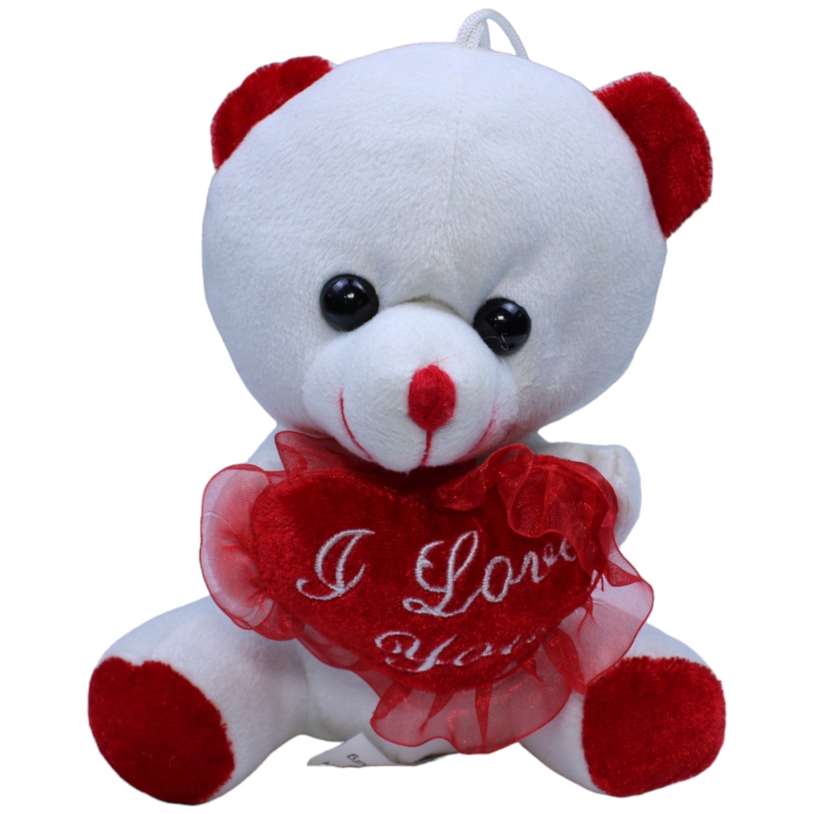 1236582 Paul Import Süßer Teddybär mit Herz "I Love You", weiß Kuscheltier Kumpel Leo Bär Gebraucht Teddy