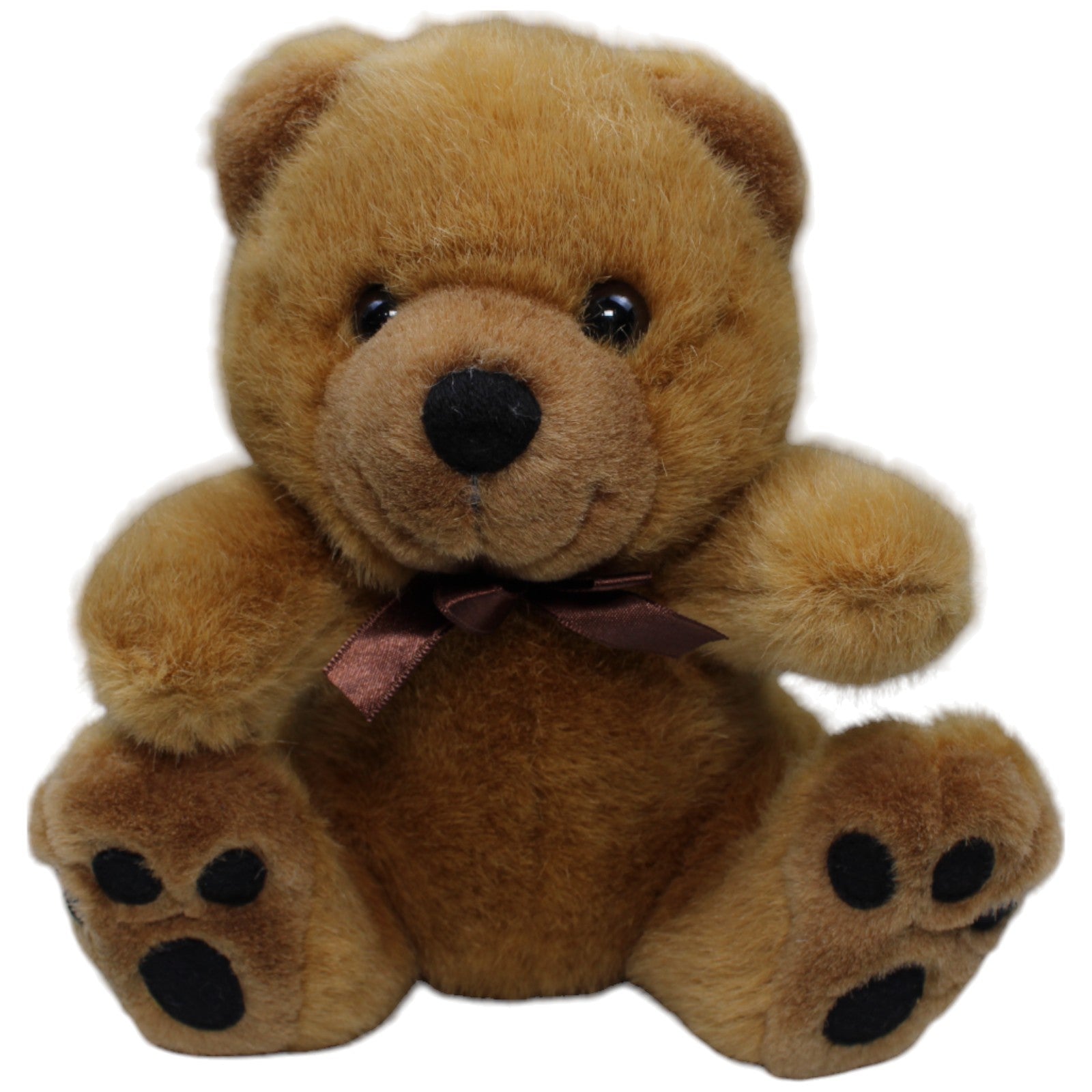 1236588 Bob der Bär Hübscher brauner Teddybär mit Schleife, sitzend Kuscheltier Kumpel Leo Bär Gebraucht Teddy