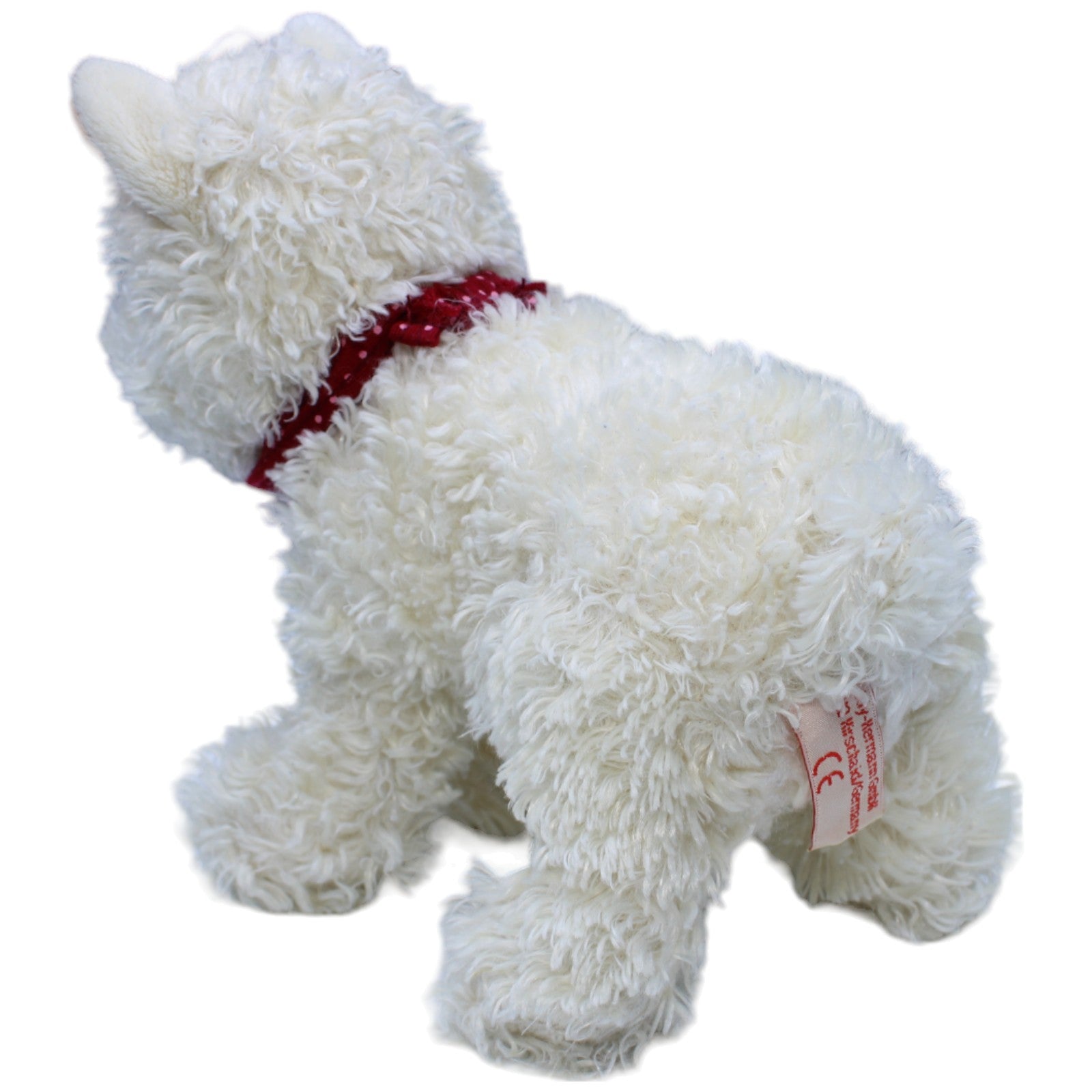 1236590 Teddy - Hermann West Highland - Terrier mit rotem Halstuch Kuscheltier Kumpel Leo Gebraucht Hund