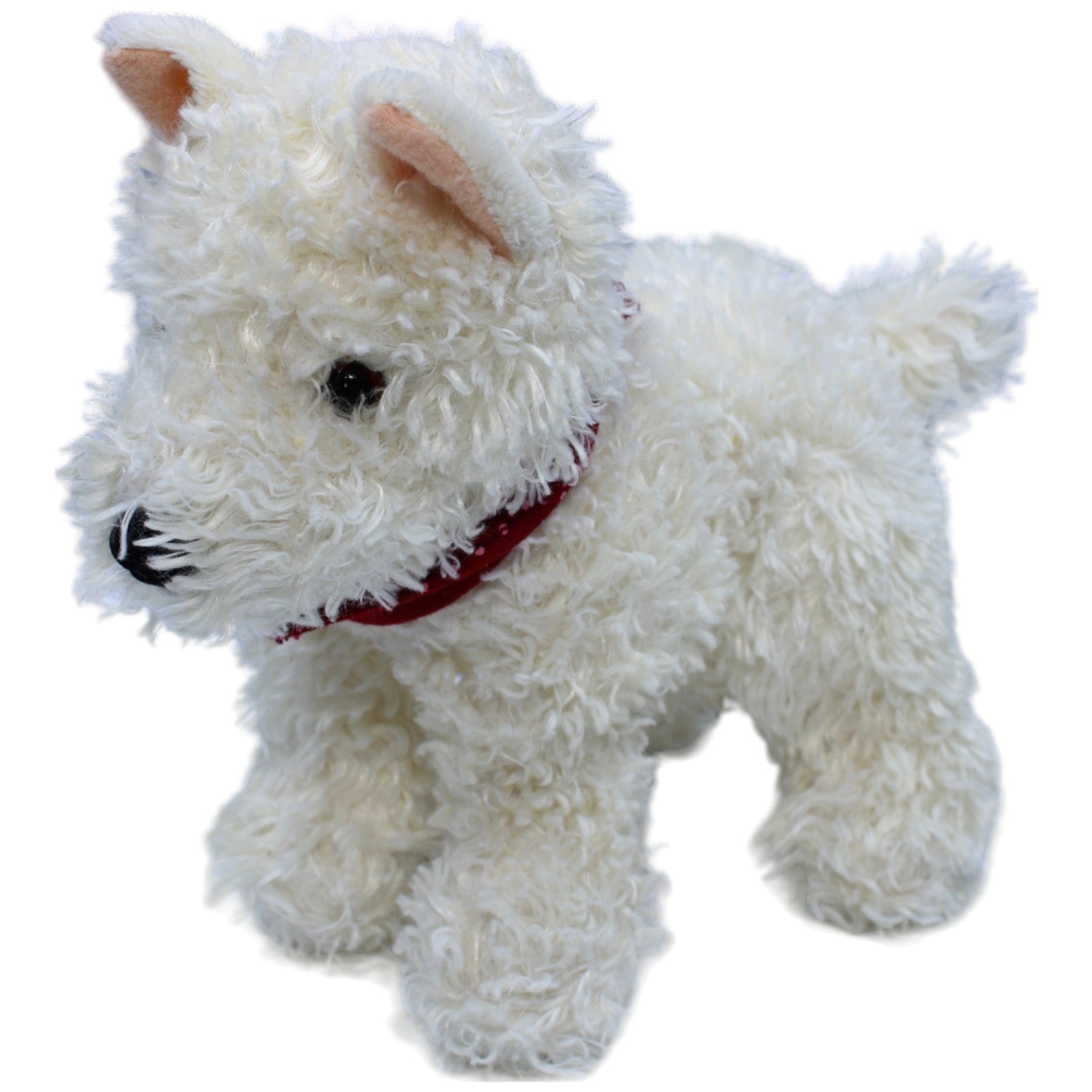 1236590 Teddy - Hermann West Highland - Terrier mit rotem Halstuch Kuscheltier Kumpel Leo Gebraucht Hund