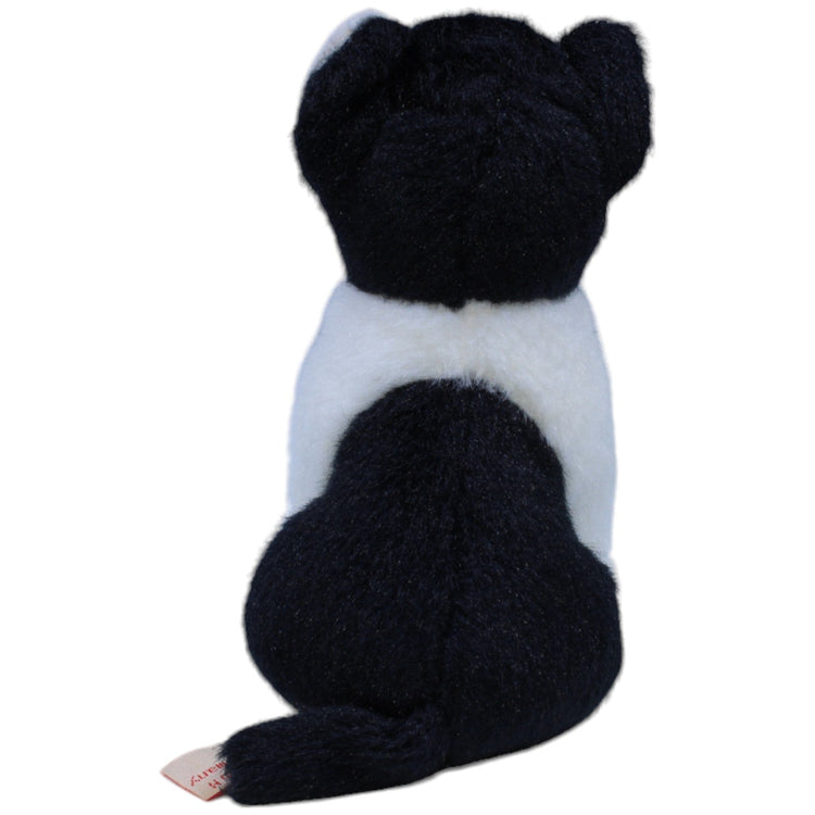 1236591 Teddy - Hermann Süße Katze sitzend, schwarz - weiß Kuscheltier Kumpel Leo Gebraucht