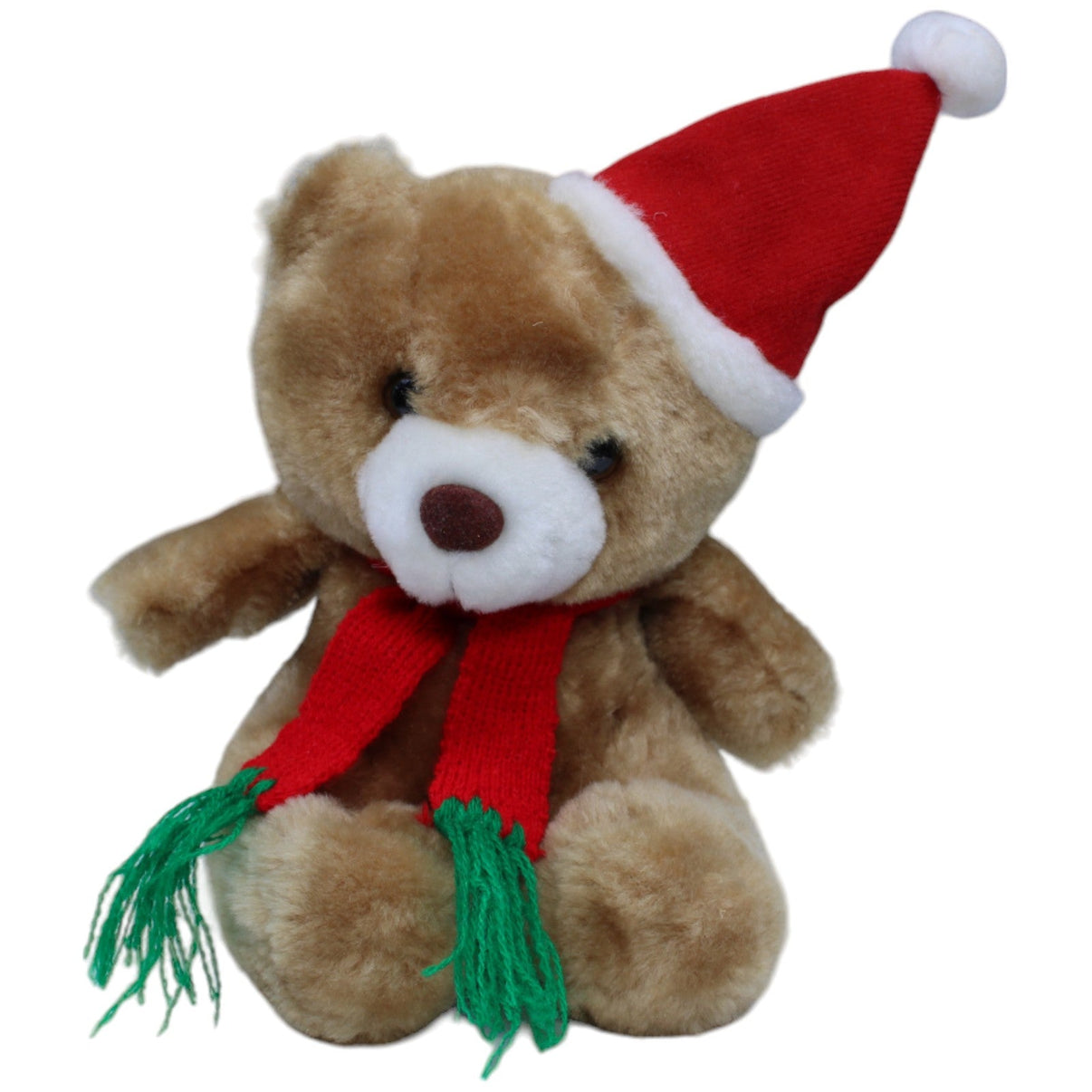 1236601 C.P. Heng & A. Feliciano Teddybär mit Zipfelmütze & Schal, klein Kuscheltier Kumpel Leo Gebraucht