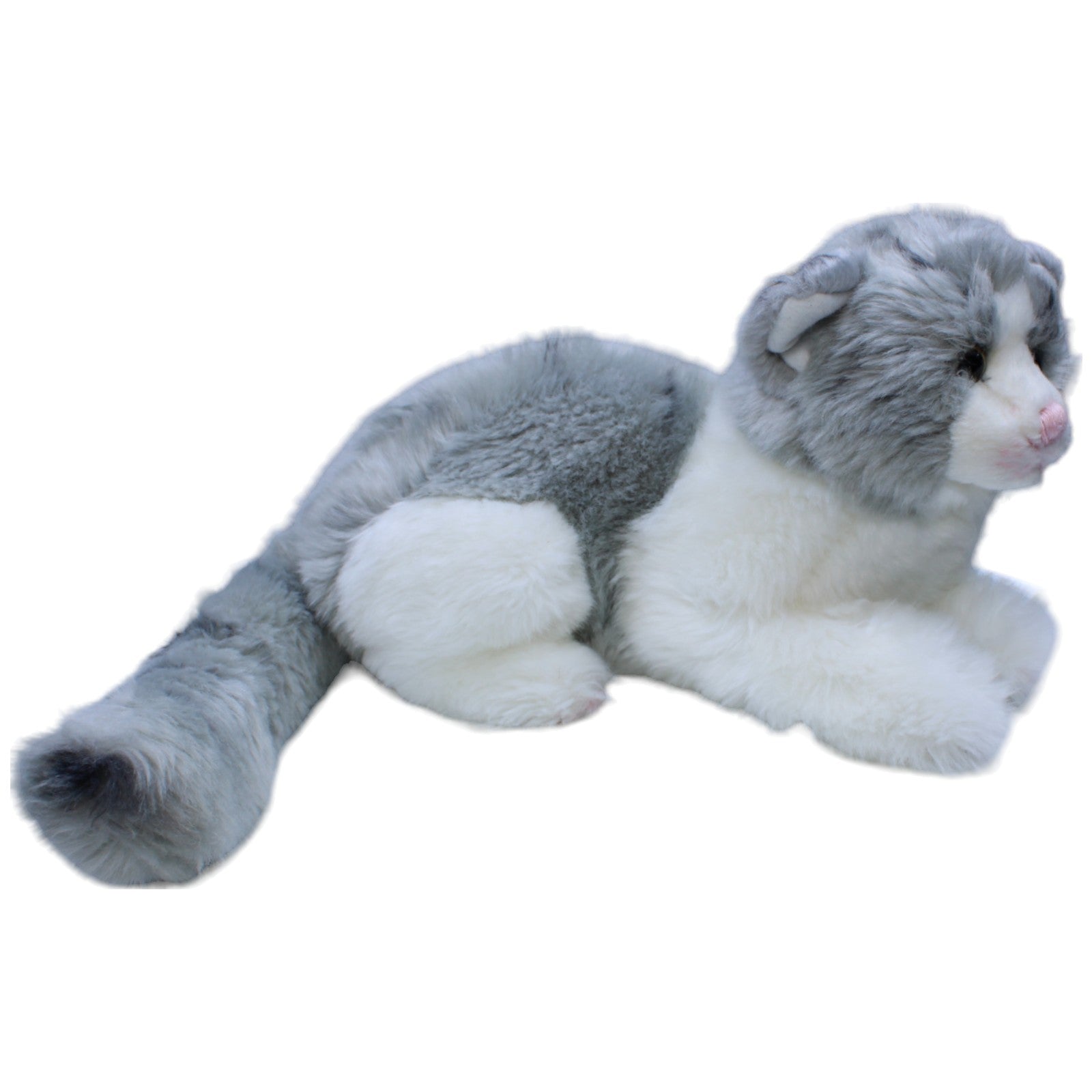 1236628 Lelly by Venturelli Hübsche graue Katze, liegend Kuscheltier Kumpel Leo Gebraucht