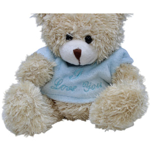 1236642 Brauns - Heitmann Teddybär mit blauem Pullover "I Love You" Kuscheltier Kumpel Leo Bär Gebraucht Teddy