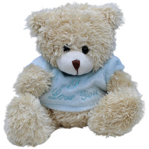 1236642 Brauns - Heitmann Teddybär mit blauem Pullover "I Love You" Kuscheltier Kumpel Leo Bär Gebraucht Teddy