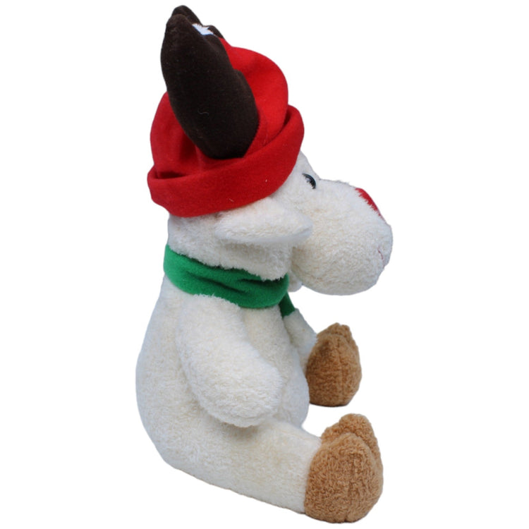 1236643 Cobico International Elch mit Weihnachtsmütze Kuscheltier Kumpel Leo Gebraucht Weihnachten