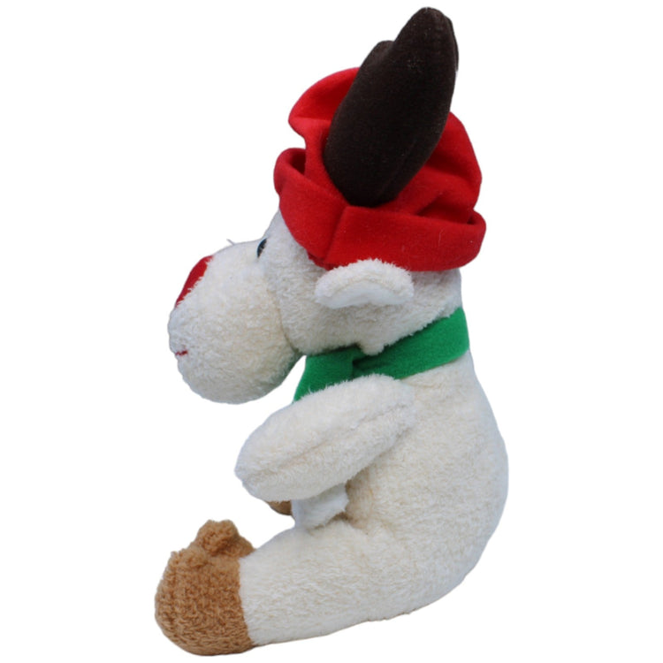 1236643 Cobico International Elch mit Weihnachtsmütze Kuscheltier Kumpel Leo Gebraucht Weihnachten