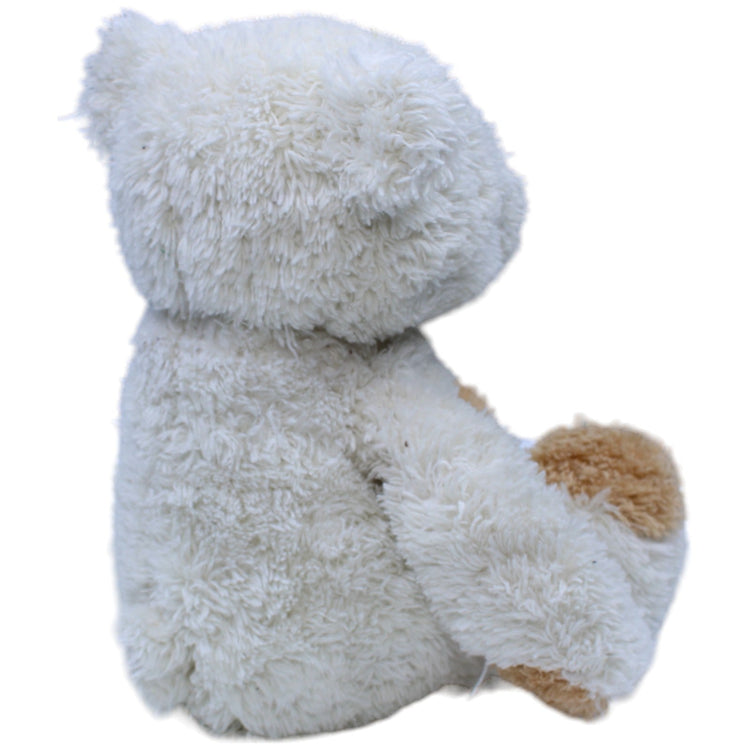 1236654 Nanu - Nana Weißer Teddybär mit braunen Pfoten, sitzend Kuscheltier Kumpel Leo Bär Gebraucht Teddy