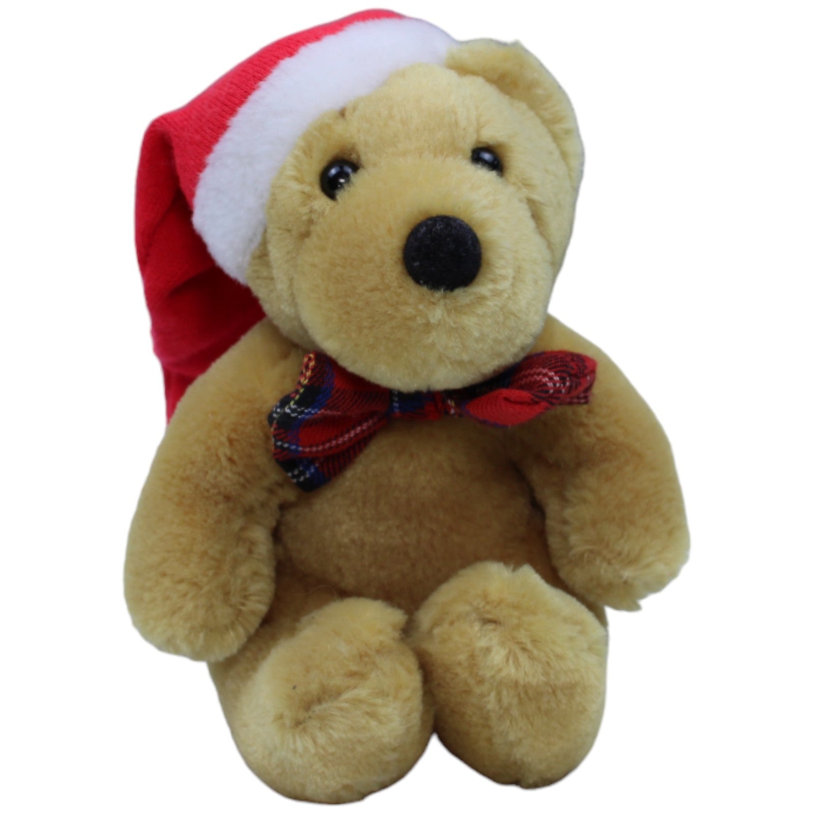 1236711 Unbekannt Weihnachtlicher Mini - Bär mit Fliege, sitzend Kuscheltier Kumpel Leo Bär Gebraucht Teddy