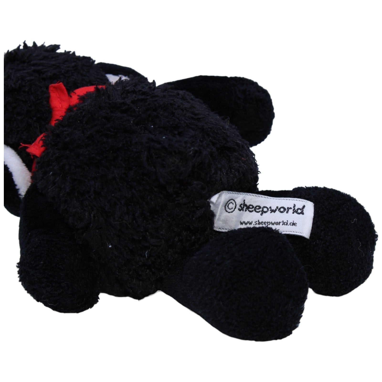 1236718 Sheepworld Schwarzes Schaf mit rotem Halstuch, klein Kuscheltier Kumpel Leo Gebraucht