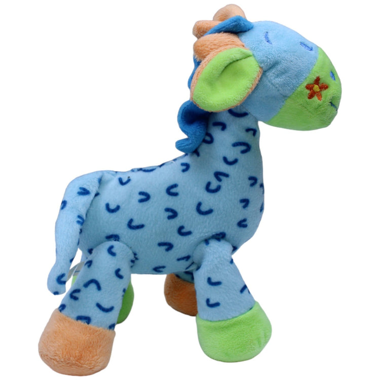 1236723 DG Verlag Volksbank, blaue Giraffe mit Muster Kuscheltier Kumpel Leo Gebraucht